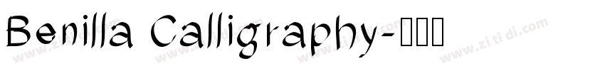Benilla Calligraphy字体转换